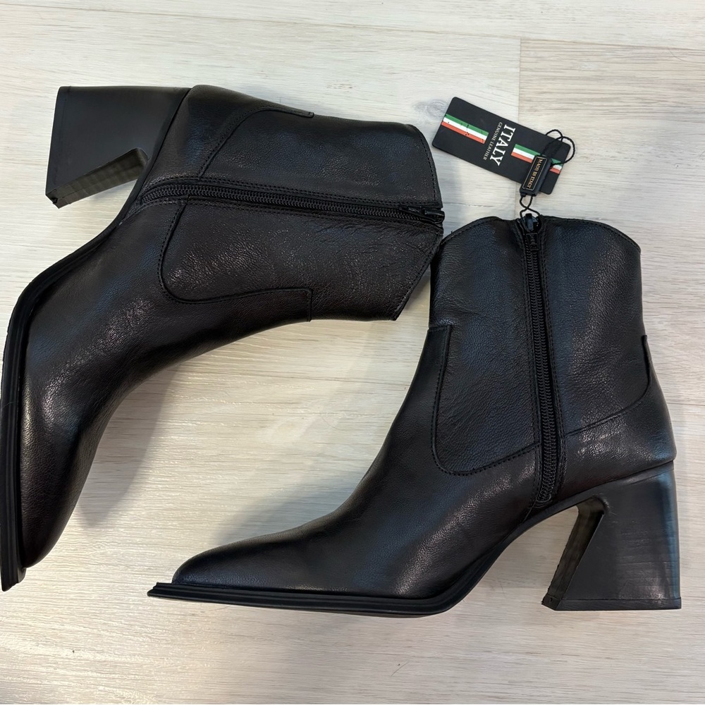 NEW EMANUELE CRASTO Made in Italy Western-Style Boots - Leather size 40 / 9
